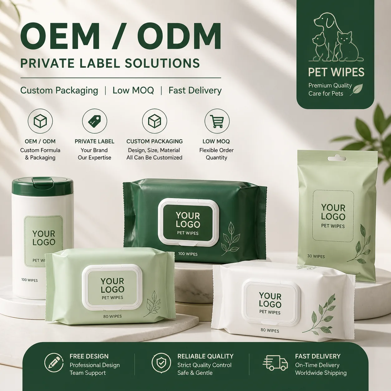 BioPawPet OEM and private label wipe packaging options